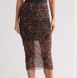 NWT All Saints Leopard Print Skirt
